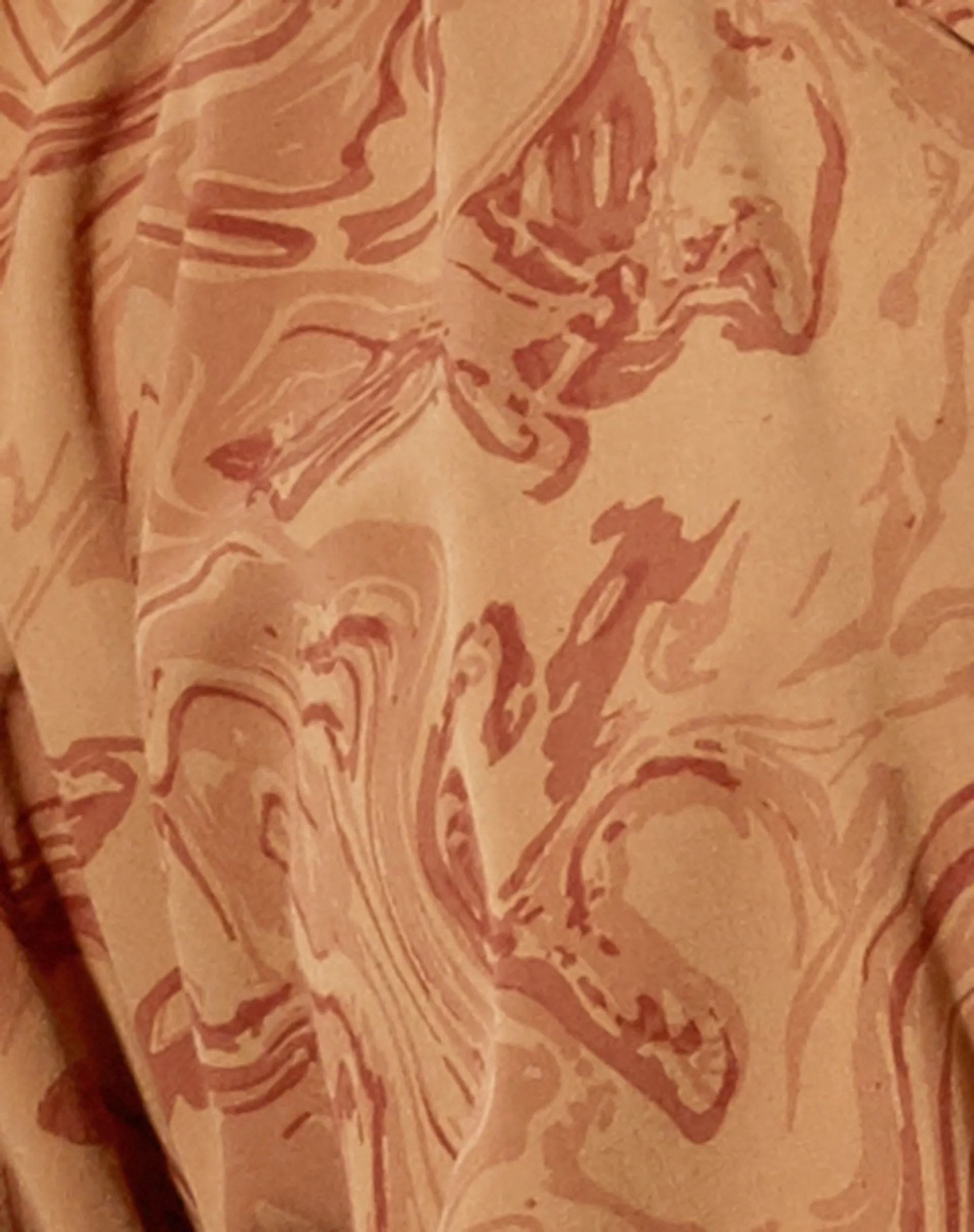 Hawaiian Shirt in Fluid Marbling Brown sold by Motel Rocks product image thumbnail 5