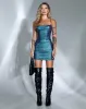 Bexley Mini Dress in Holographic Purple sold by Motel Rocks