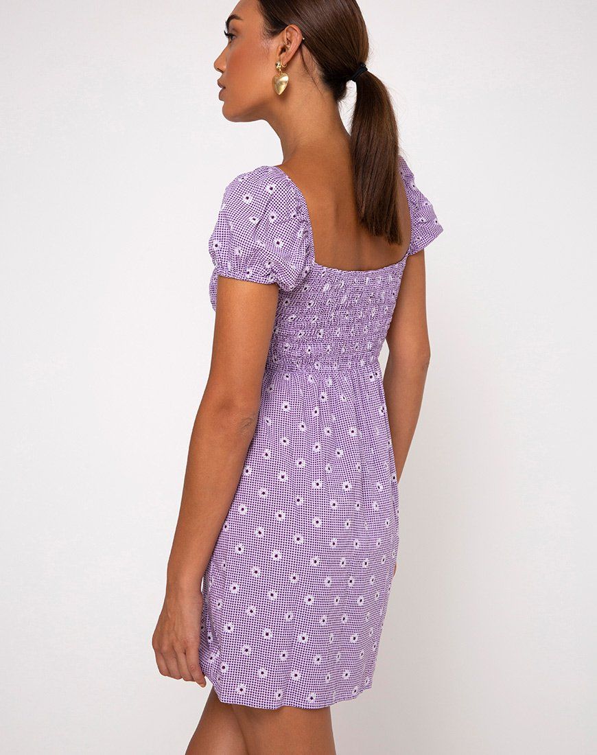 Eldre Dress in Daisy Field Lavender sold by Motel Rocks product image thumbnail 2