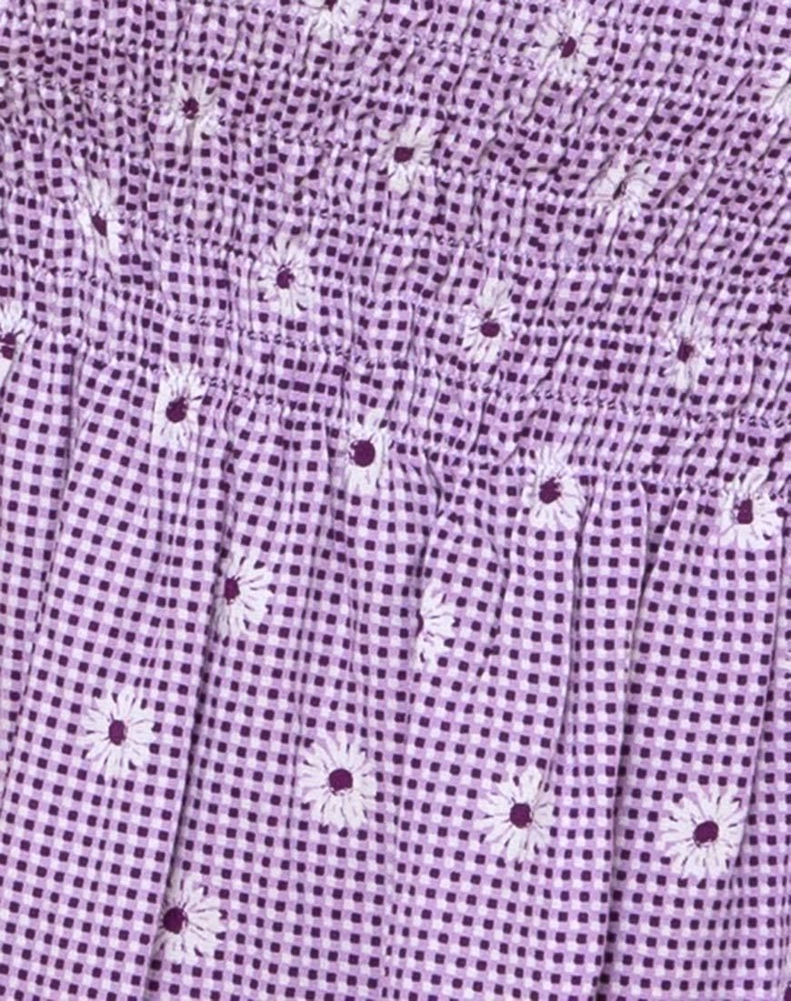 Eldre Dress in Daisy Field Lavender sold by Motel Rocks product image thumbnail 5