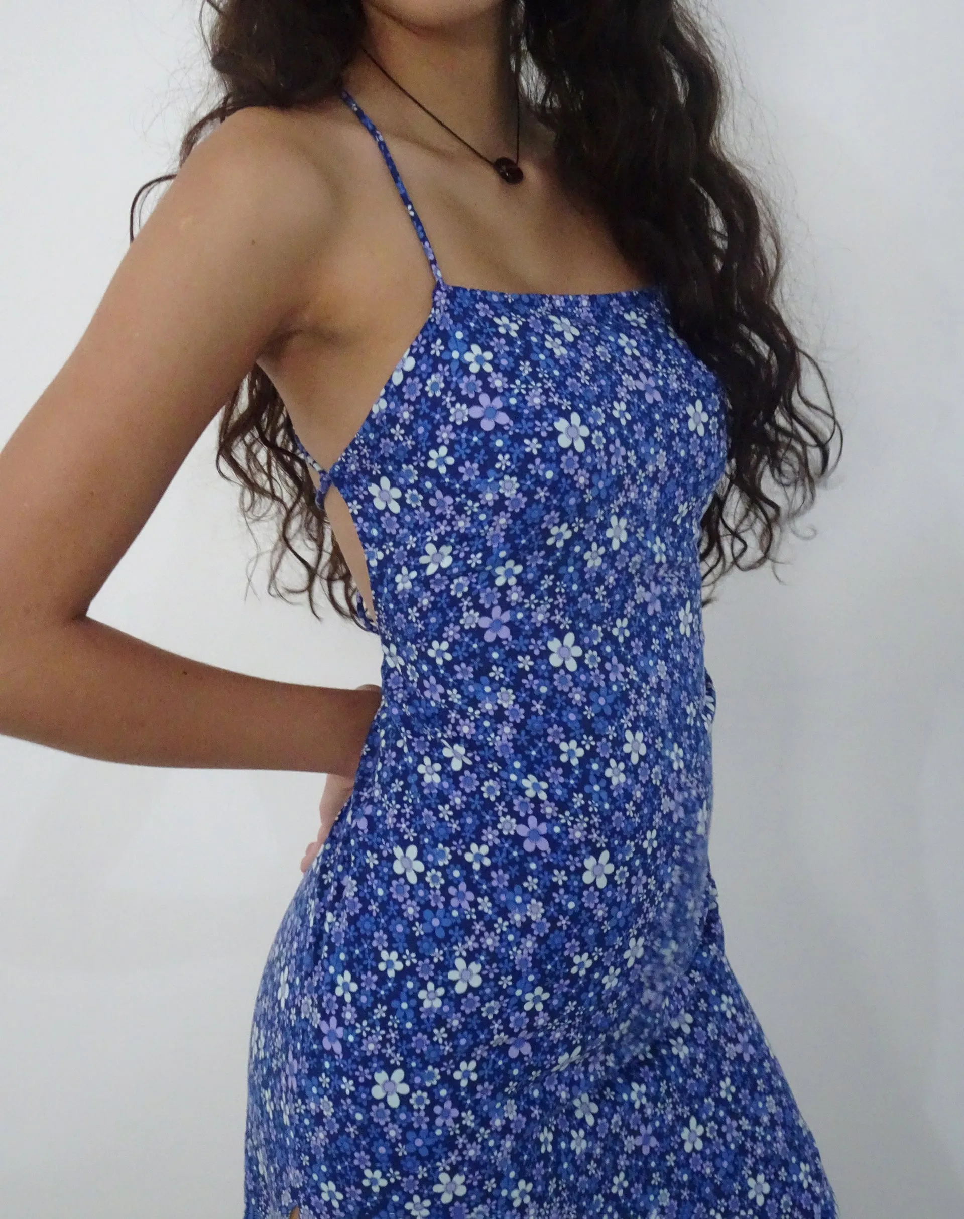 Nosita Midi Dress in Retro Blue sold by Motel Rocks product image thumbnail 2