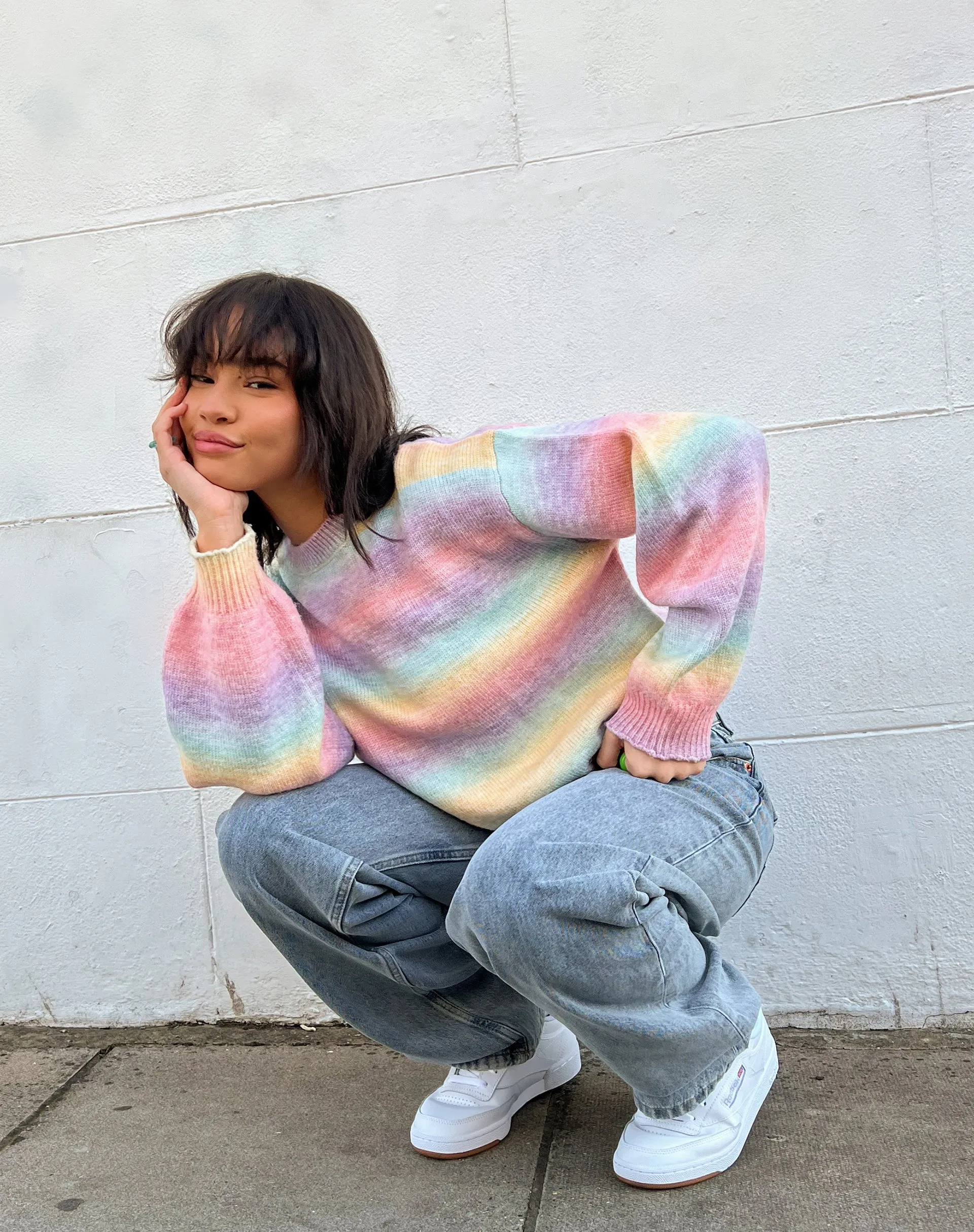 Ammaria Jumper in Purple and Blue sold by Motel Rocks