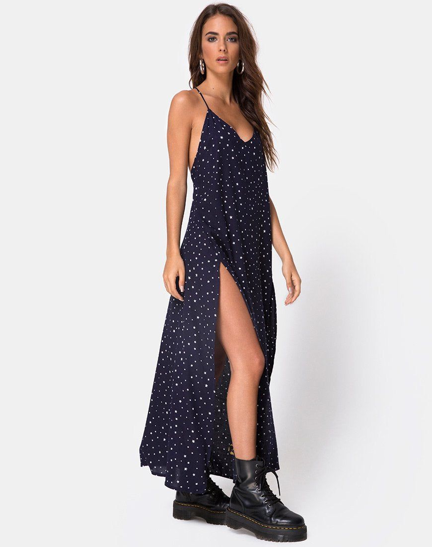 Hime Dress in Starstruck Navy sold by Motel Rocks product image thumbnail 2