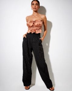 Gamera Cami Top in Satin Rose Gold sold by Motel Rocks