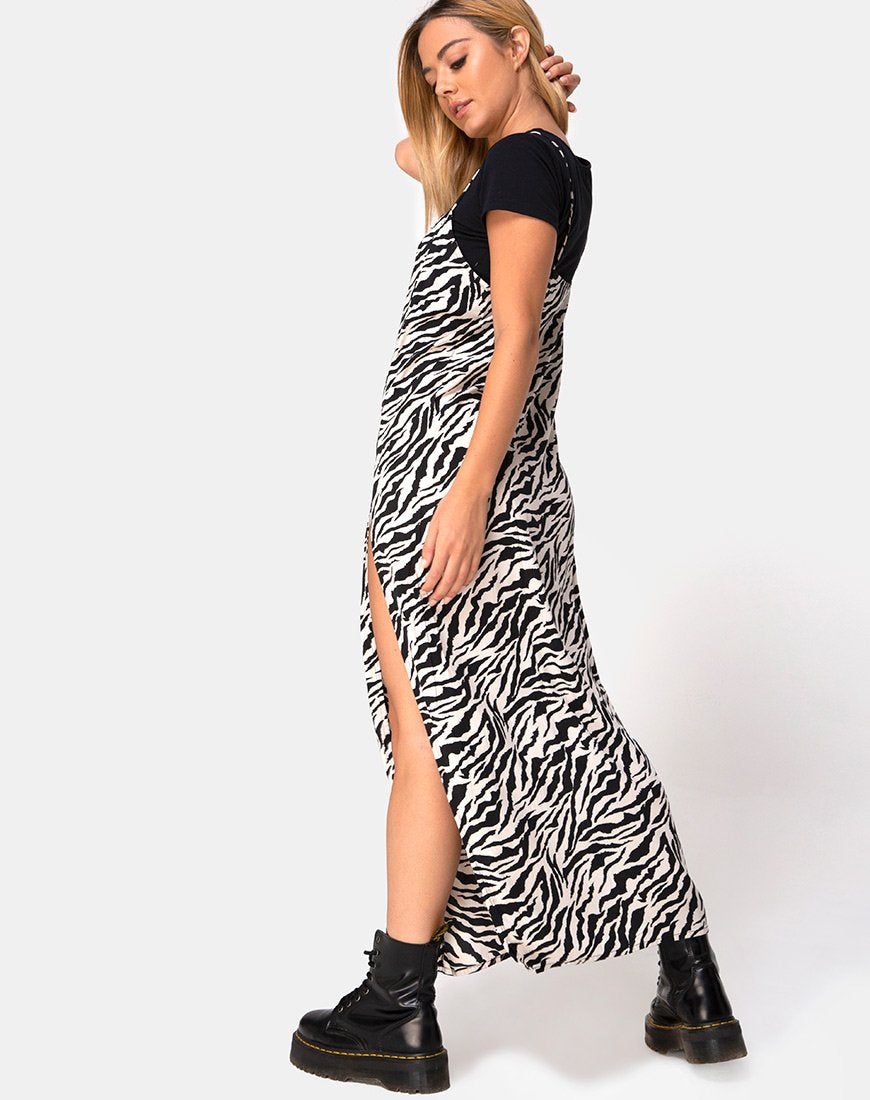 Batis Maxi Dress in 90's Zebra sold by Motel Rocks product image thumbnail 5