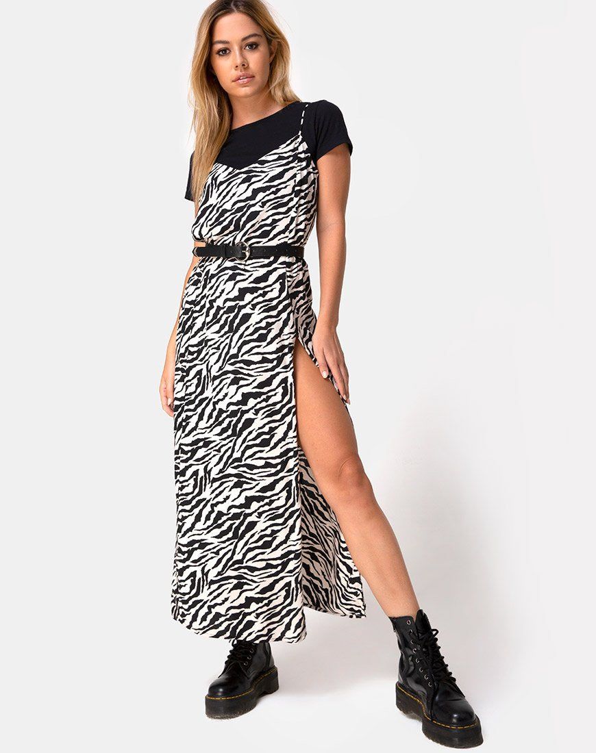 Batis Maxi Dress in 90's Zebra sold by Motel Rocks product image thumbnail 4