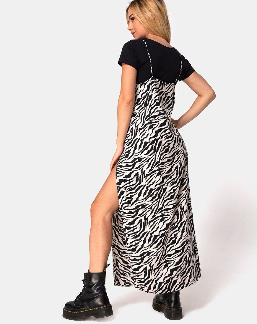 Batis Maxi Dress in 90's Zebra sold by Motel Rocks product image thumbnail 3
