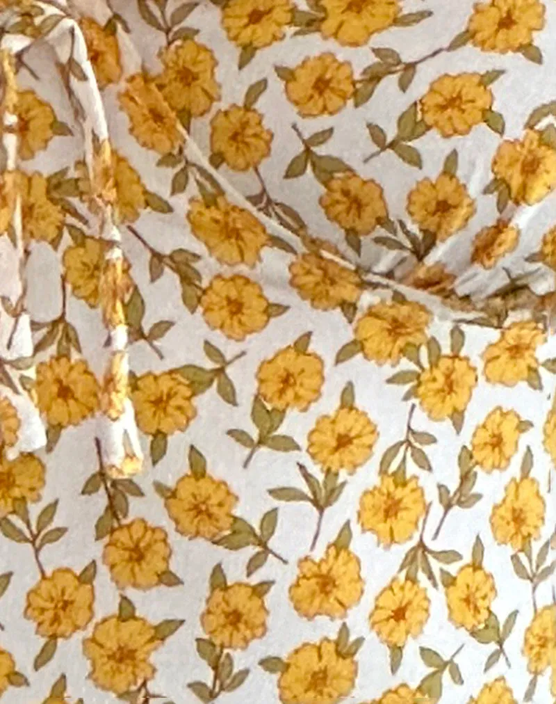 Lavisha Midi Dress in Yellow Cosmos Garden sold by Motel Rocks product image thumbnail 5