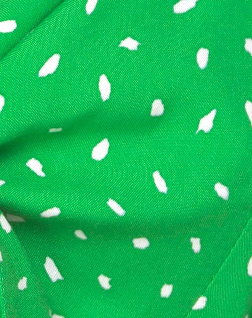 Kavon Crop Top in Green Diana Dot sold by Motel Rocks product image thumbnail 5