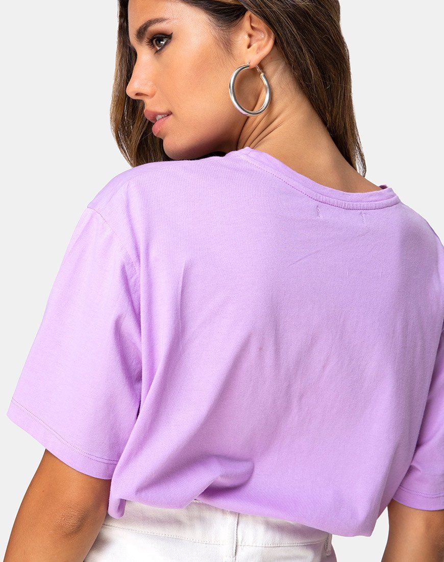Oversize Basic Tee in Lilac with Angel Embro sold by Motel Rocks product image thumbnail 2
