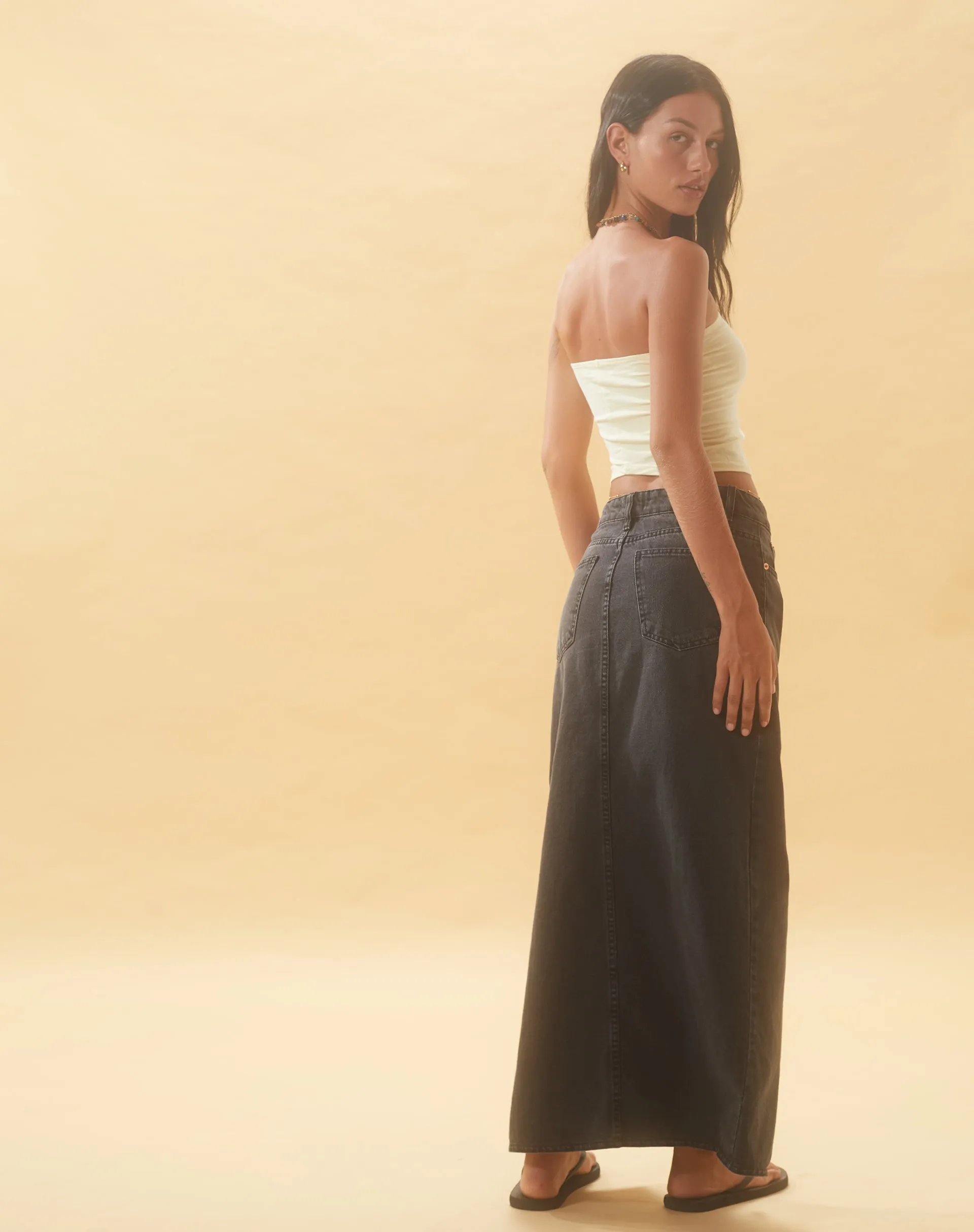 Shae Bandeau Top in Buttercream sold by Motel Rocks product image thumbnail 5