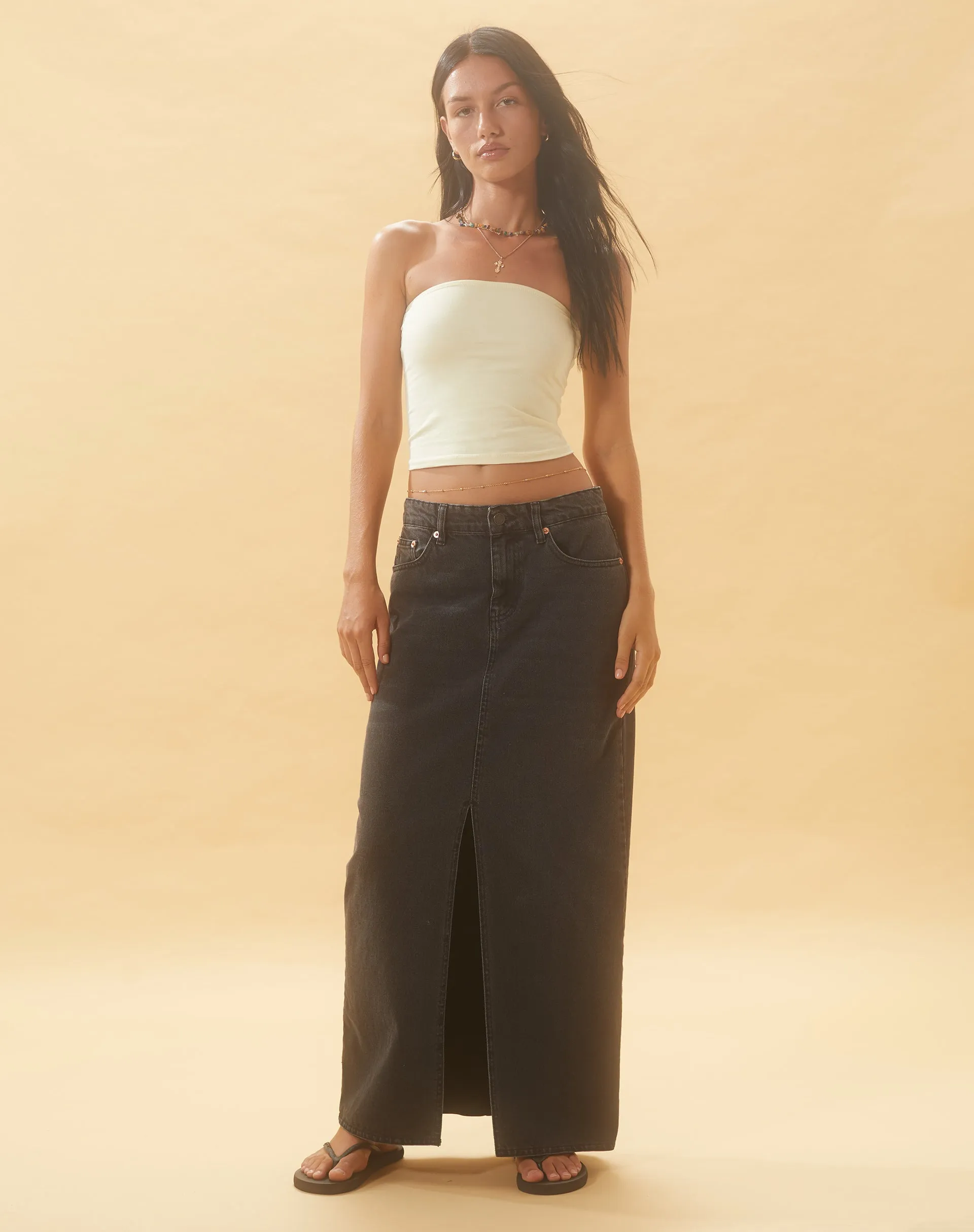 Shae Bandeau Top in Buttercream sold by Motel Rocks product image thumbnail 3