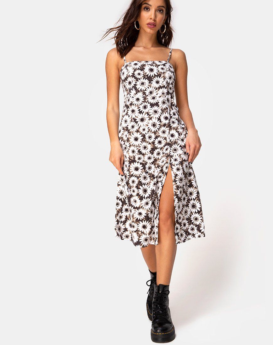 Kaoya Midi Dress in Dyed Daisy sold by Motel Rocks