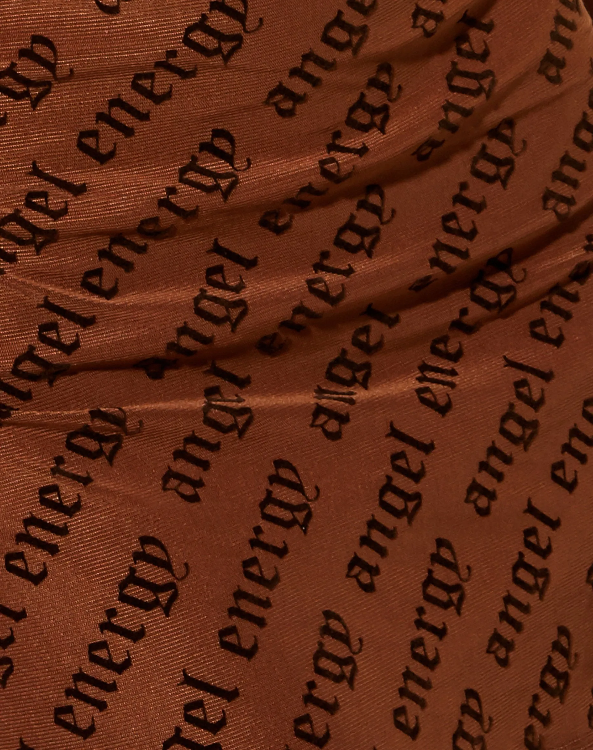 Becky Mini Dress in Brown Angel Energy Flock sold by Motel Rocks product image thumbnail 5