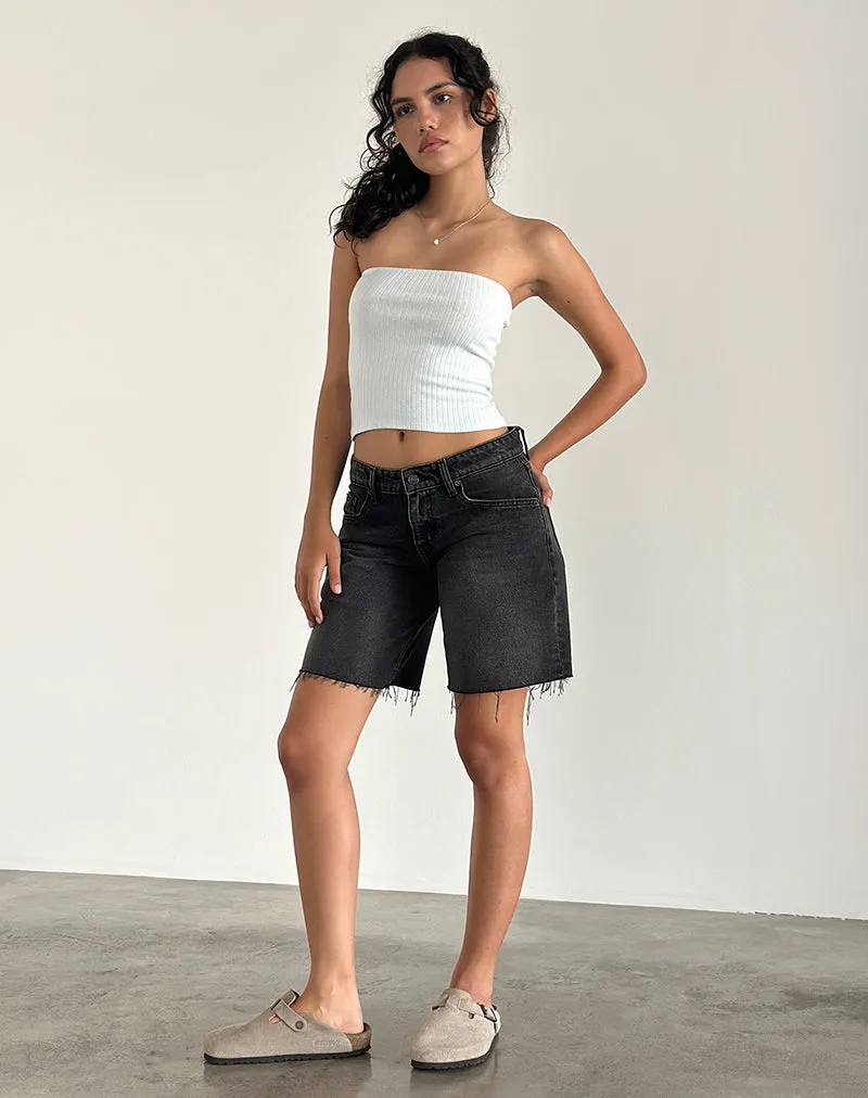 Peggy Bandeau Top in Pointelle Soft Blue sold by Motel Rocks product image thumbnail 3