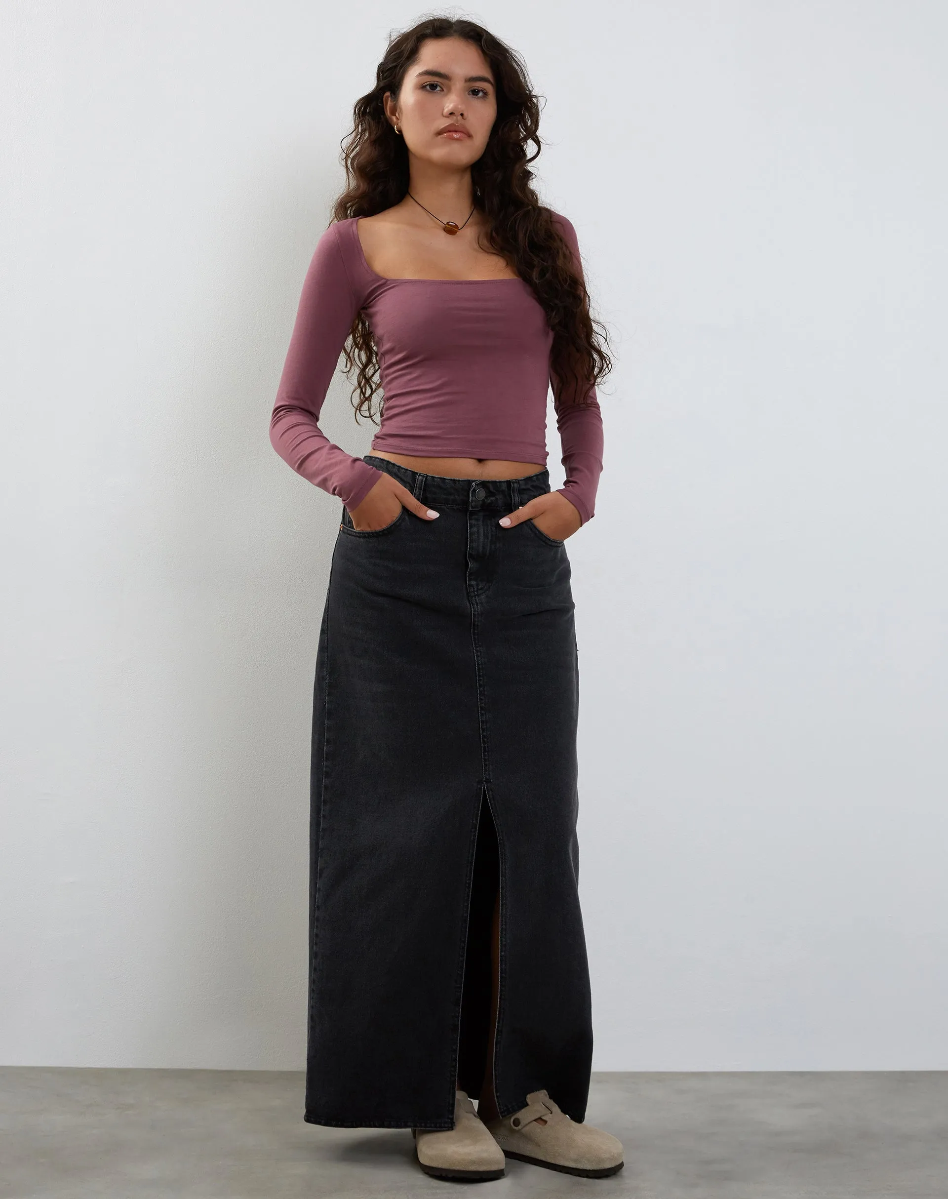 Quebon Long Sleeve Top in Mauve sold by Motel Rocks product image thumbnail 3