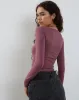 Quebon Long Sleeve Top in Mauve sold by Motel Rocks