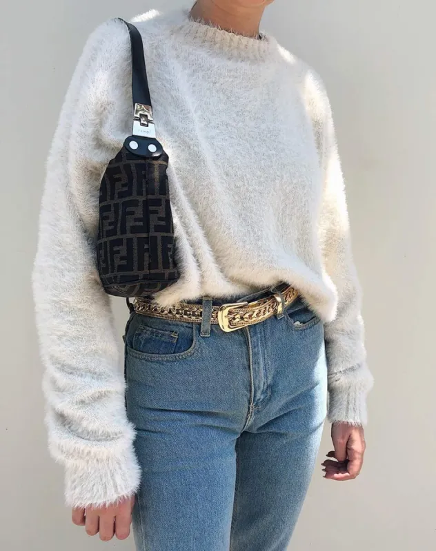 Margo Jumper in Knit Oatmeal sold by Motel Rocks