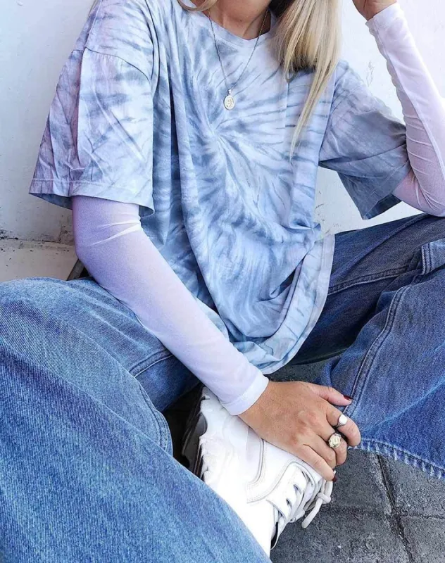Maxi Tee in Grey Tie Dye made by Motel Rocks