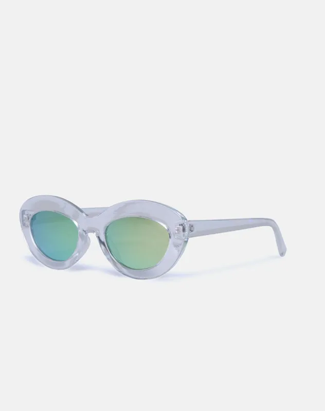 Skye Sunglasses in Clear sold by Motel Rocks