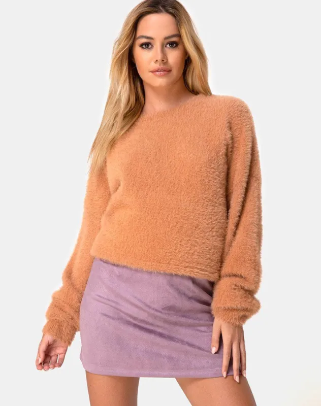Pelmo Skirt in Suede Purple sold by Motel Rocks