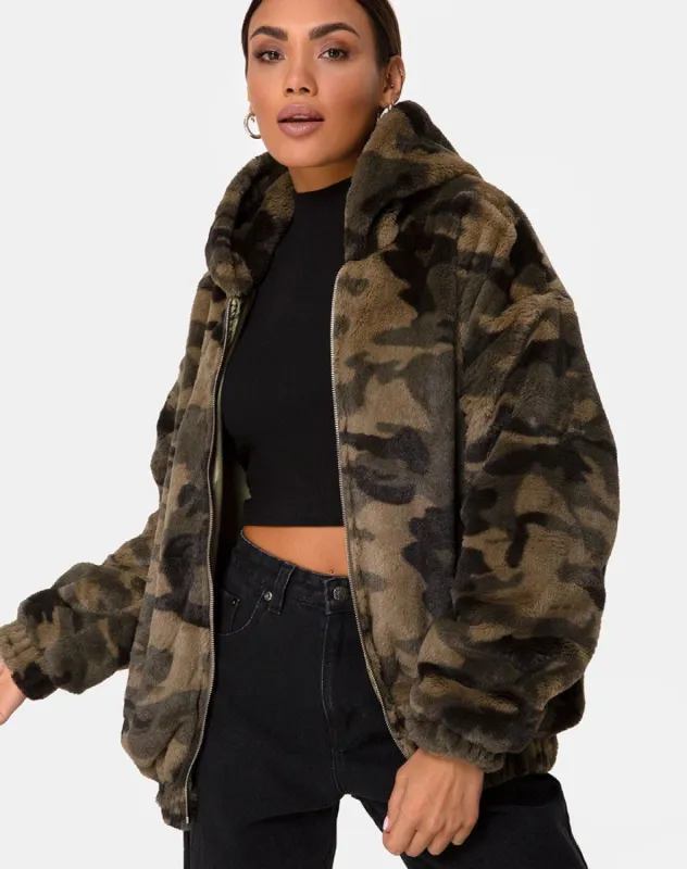 Emerson Jacket in Camo sold by Motel Rocks
