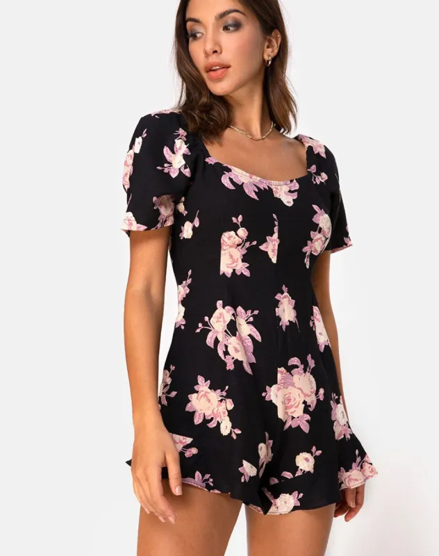 Bersho Playsuit in Vintage Rose Pink sold by Motel Rocks