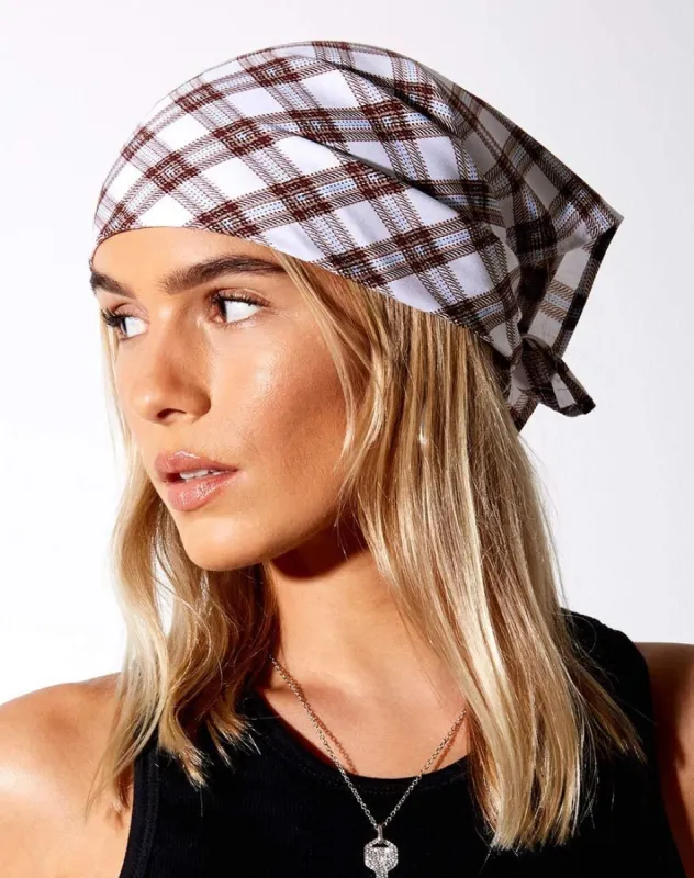 Bandana in Checkmate Brown sold by Motel Rocks