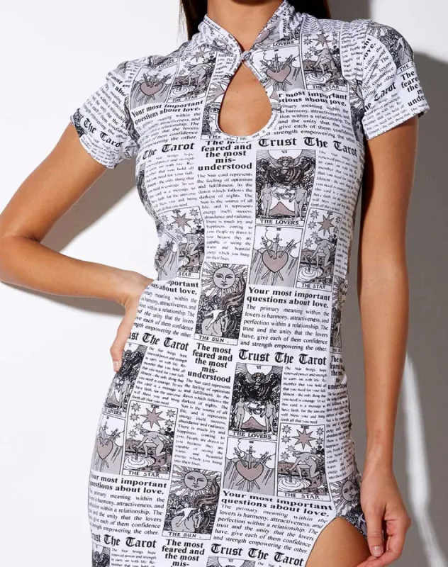 Marlin Bodycon Dress in Tarot sold by Motel Rocks