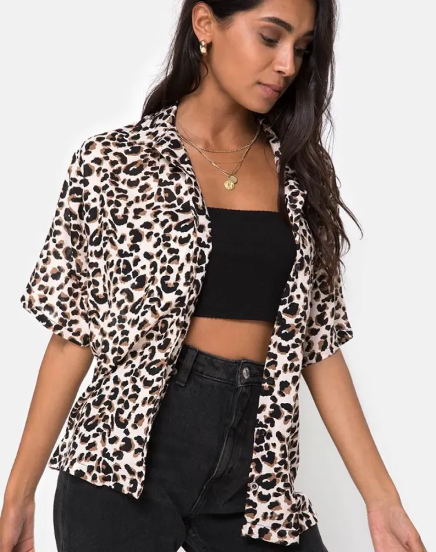 Hawaiian Shirt in Pink Panther made by Motel Rocks