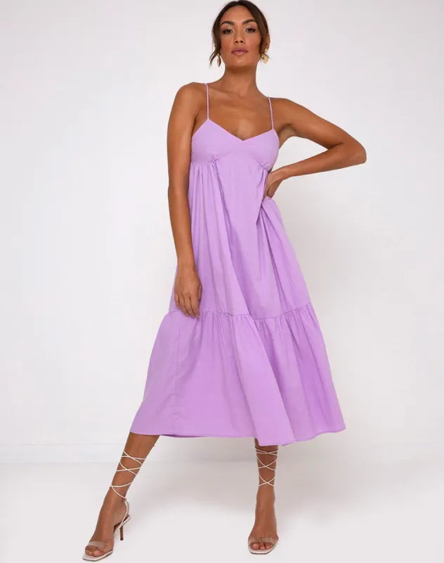Xier Midi Dress in Lilac sold by Motel Rocks