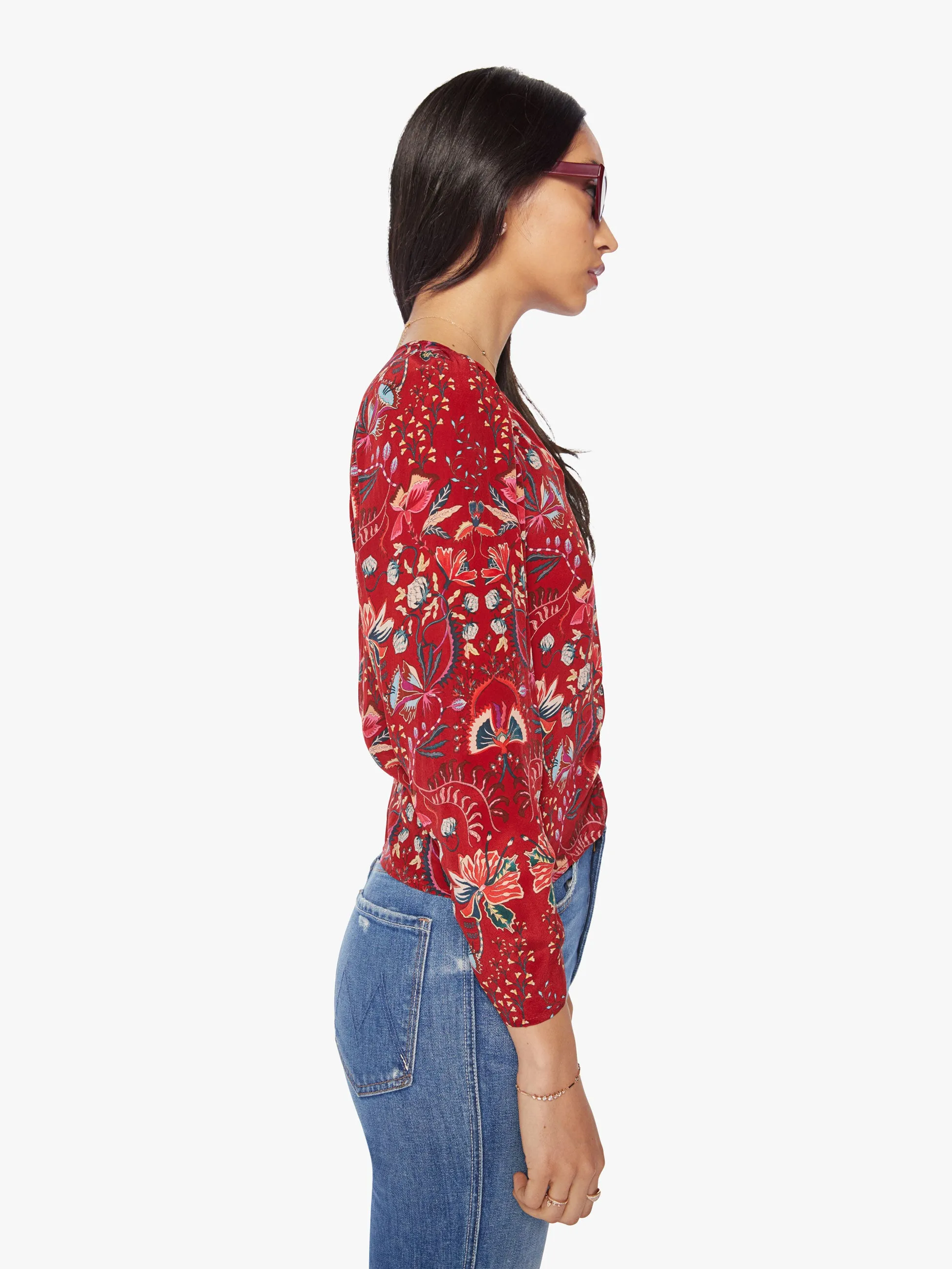 Maria Cher Paula Top - Palermo Red Berries sold by MOTHER product image thumbnail 3