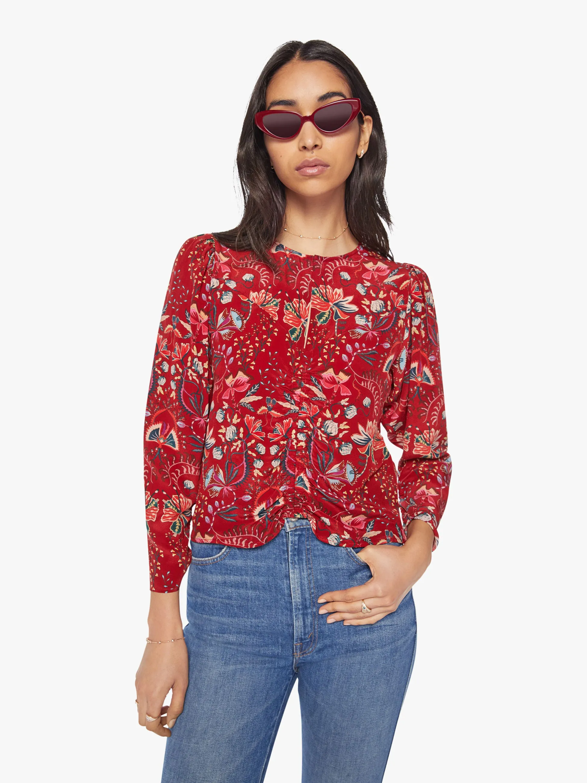 Maria Cher Paula Top - Palermo Red Berries sold by MOTHER product image thumbnail 2