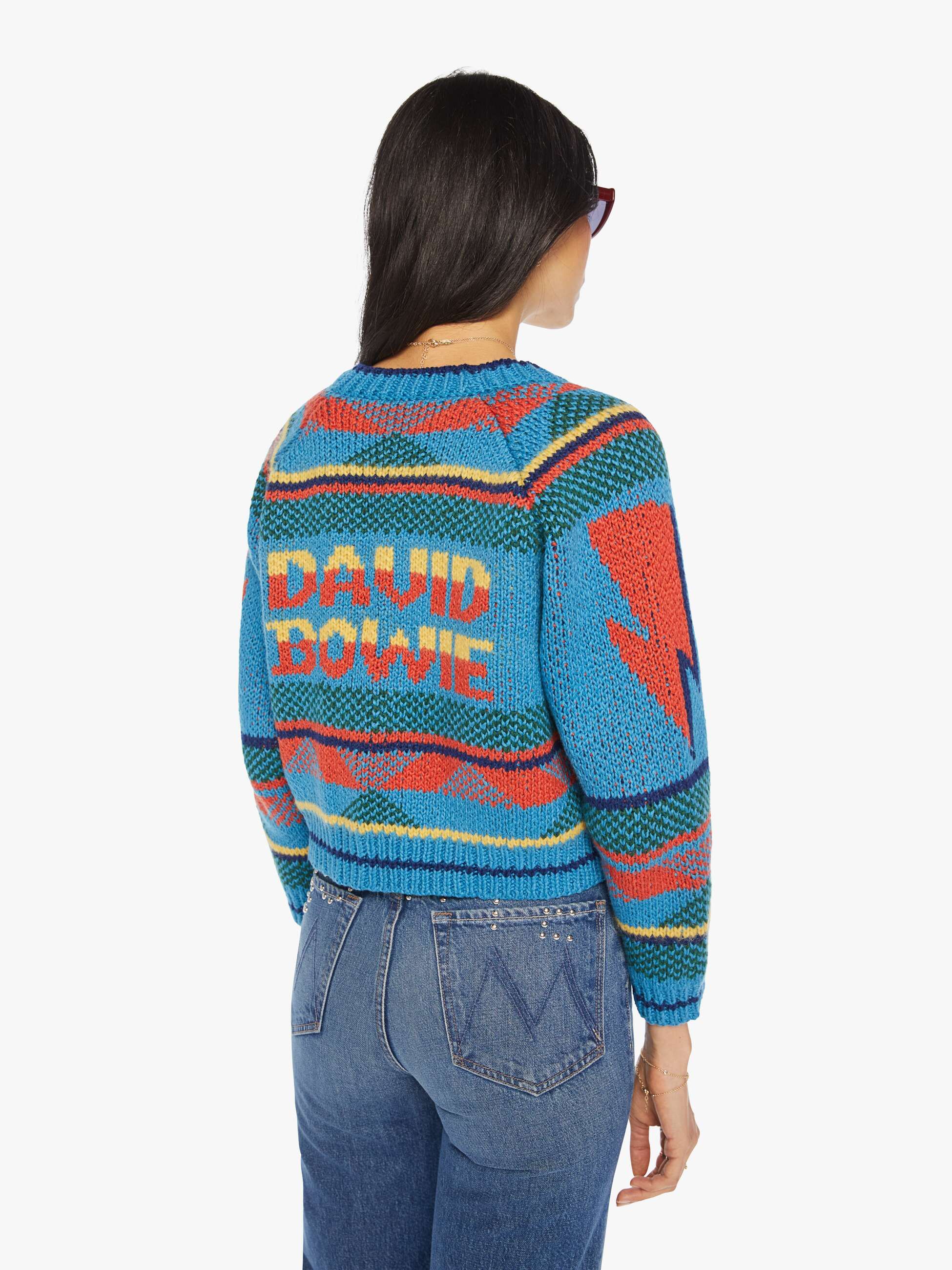 The Raglan Crop Cardigan - Oh You Pretty Thing Dazzling Blue sold by MOTHER product image thumbnail 4