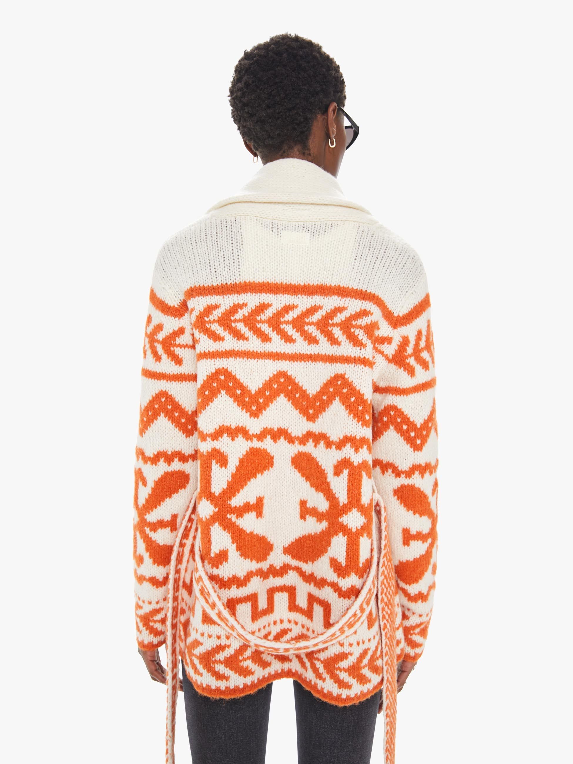 The Belted Short Cardigan - Pretty As A Peach sold by MOTHER product image thumbnail 5