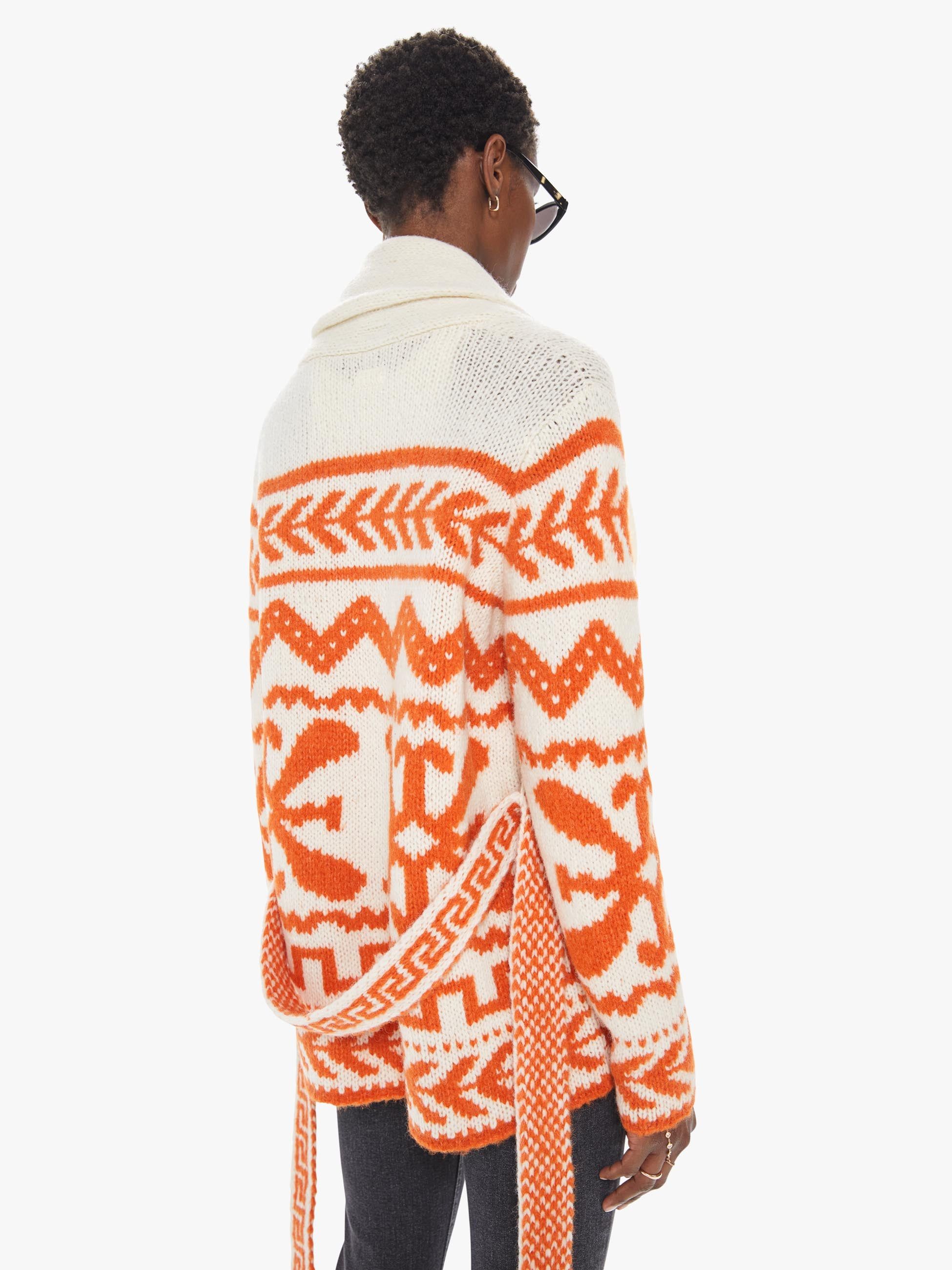 The Belted Short Cardigan - Pretty As A Peach sold by MOTHER product image thumbnail 4