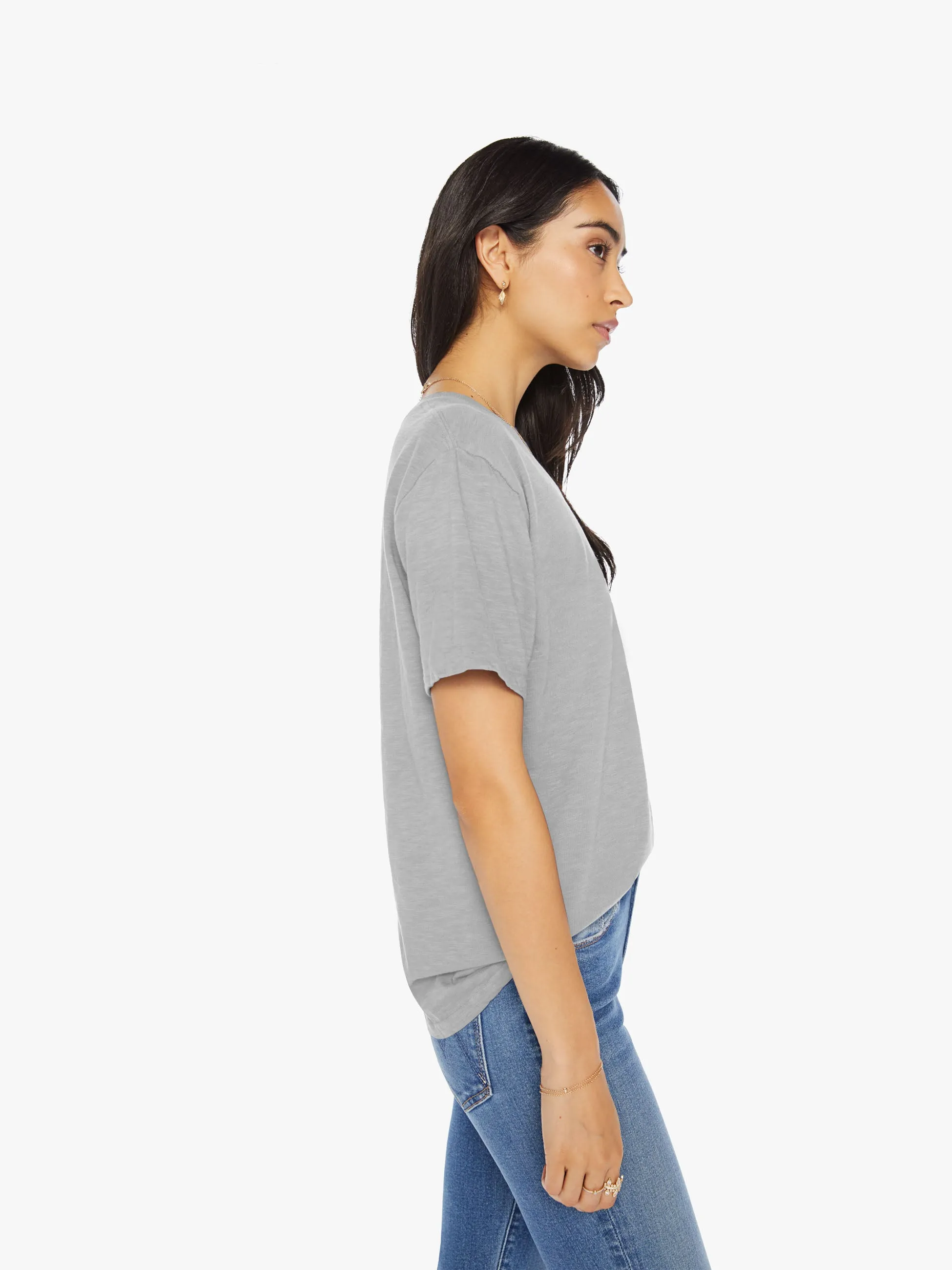 Velva Sheen Rolled Short Sleeve Tee - Grey sold by MOTHER product image thumbnail 2