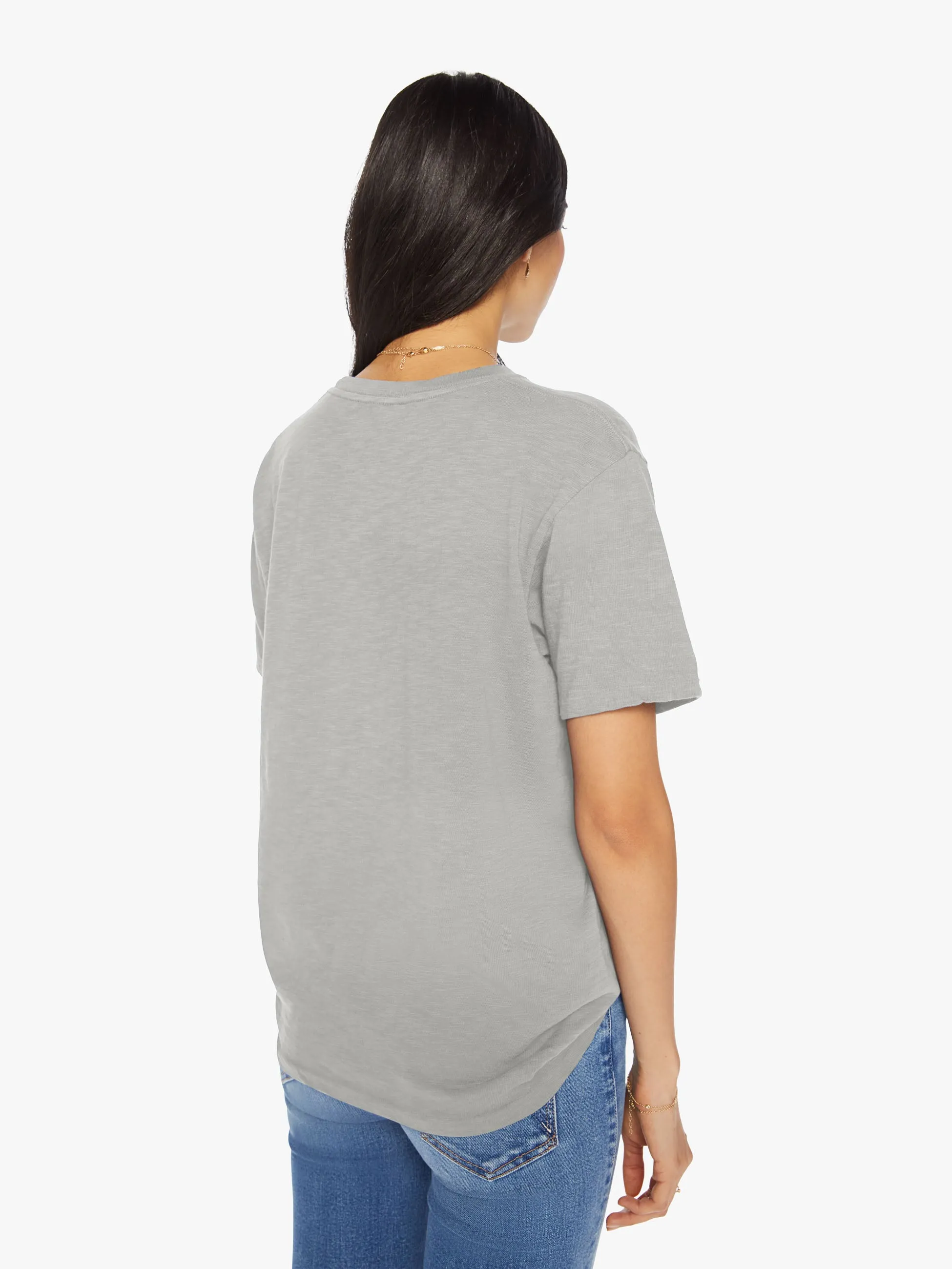 Velva Sheen Rolled Short Sleeve Tee - Grey sold by MOTHER product image thumbnail 3