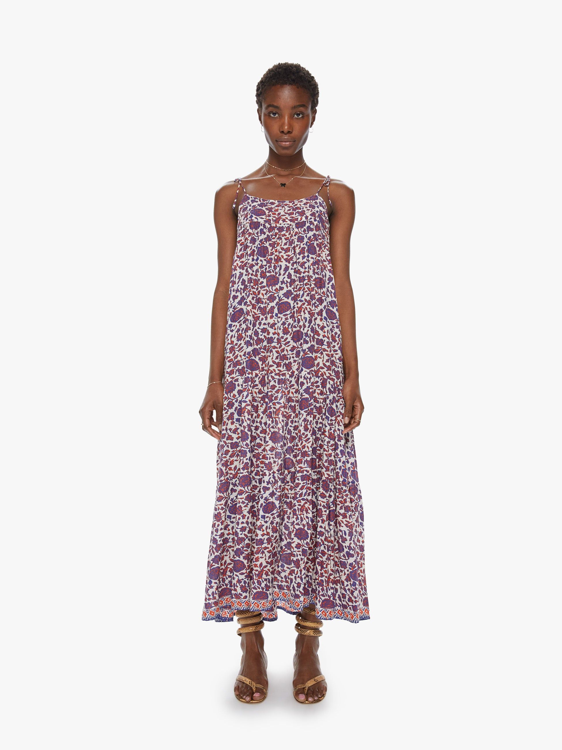 Natalie Martin Melanie Dress - Bloom Print Lapis sold by MOTHER product image thumbnail 2
