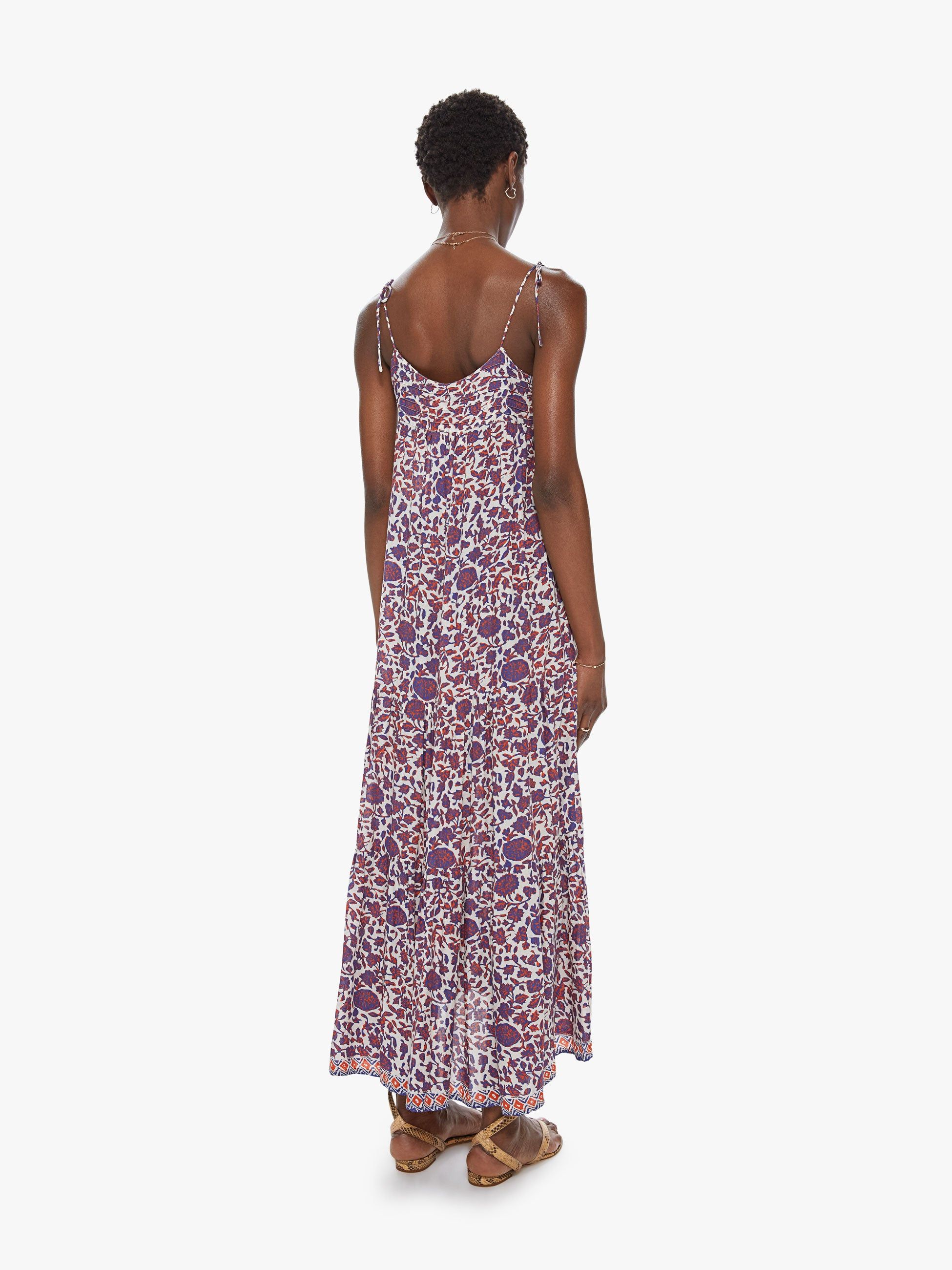 Natalie Martin Melanie Dress - Bloom Print Lapis sold by MOTHER product image thumbnail 4