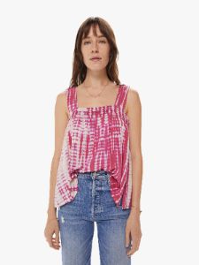 Natalie Martin Jasmine Top - Tie Dye Pink sold by MOTHER