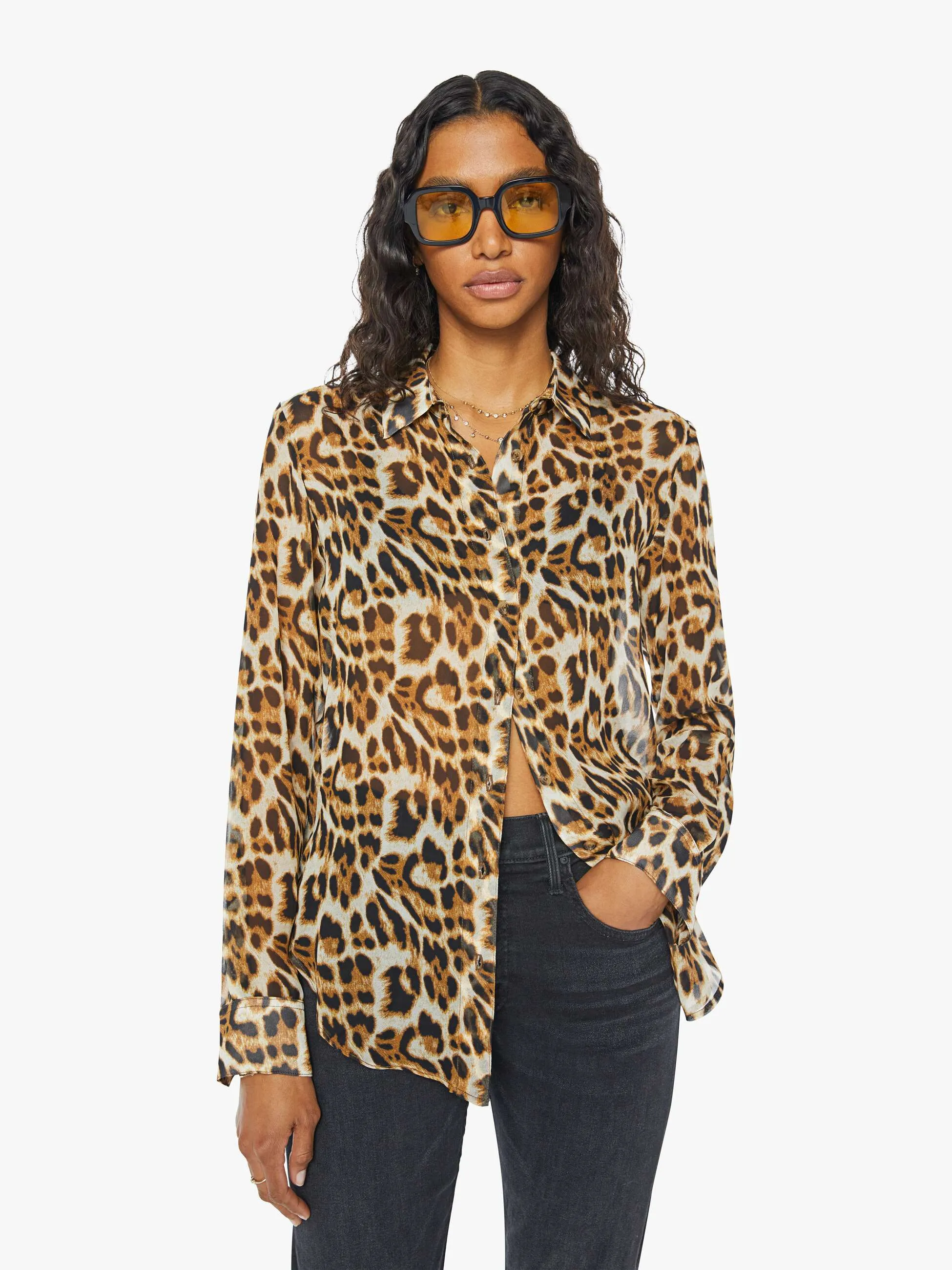 SPRWMN Fitted Button Up - Leopard sold by MOTHER product image thumbnail 2