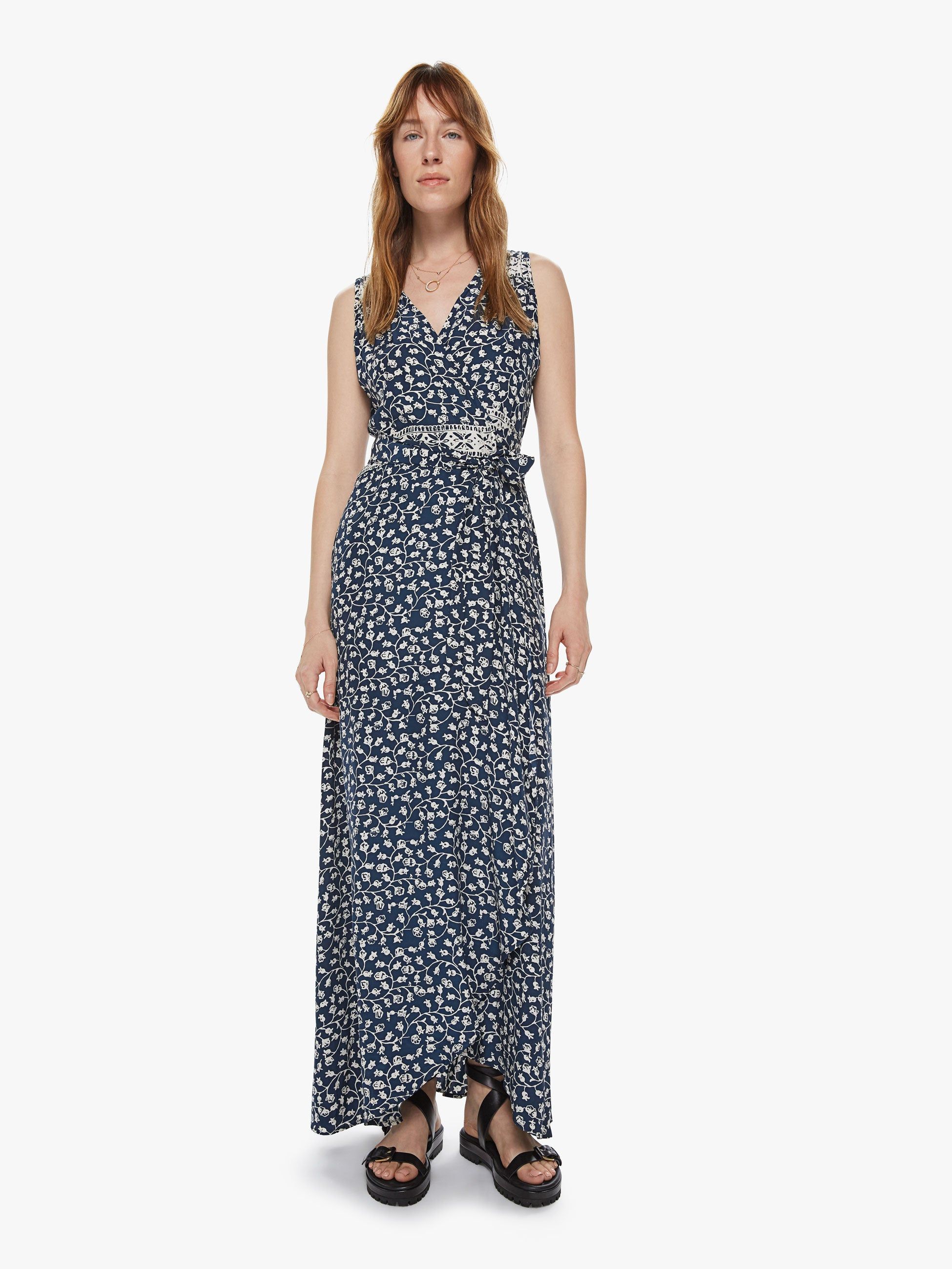 Natalie Martin Kate Sleeveless Dress - Pomegranate Indigo sold by MOTHER