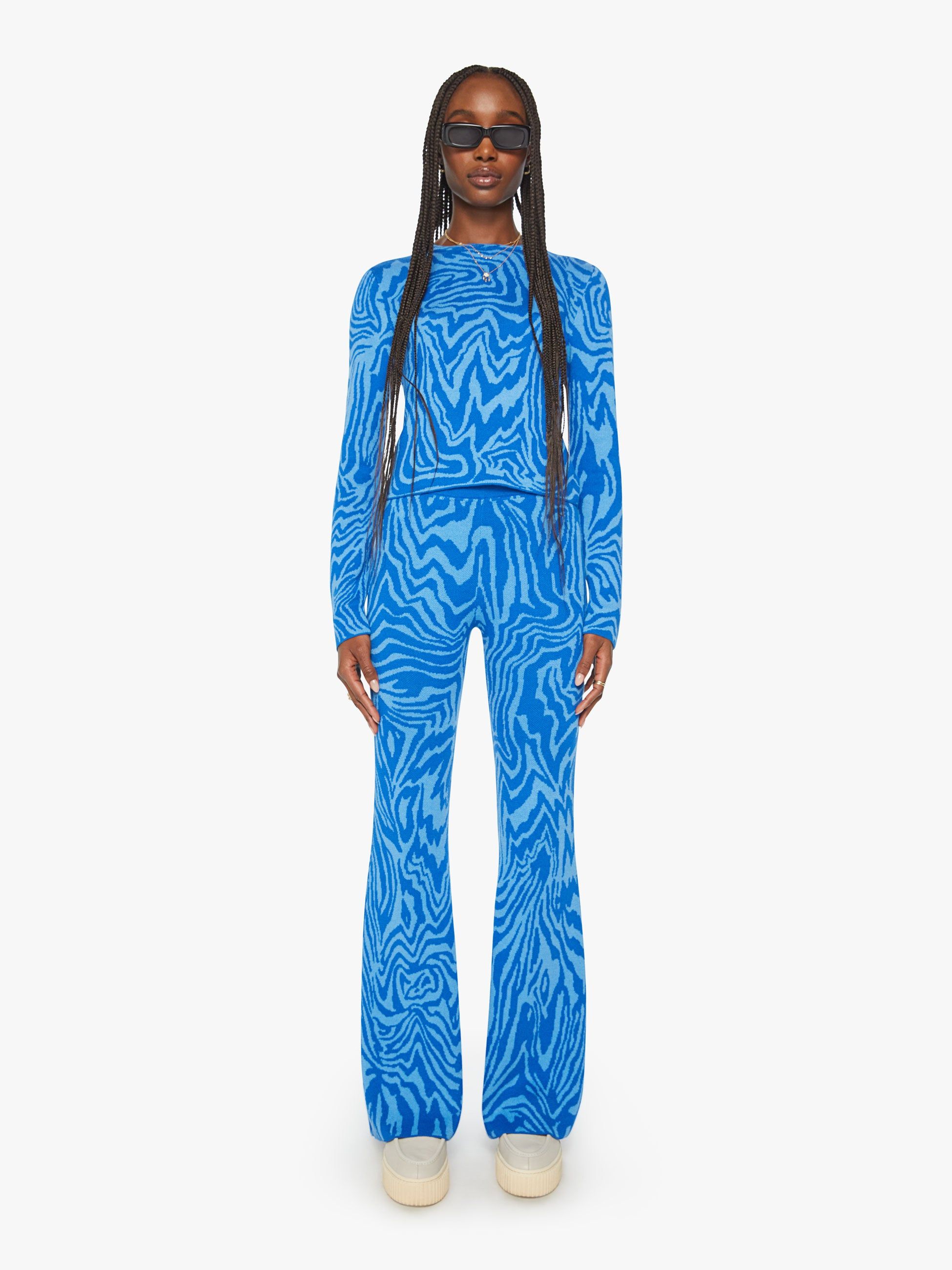 The Itty Bitty Long Sleeve - Desden Blue And Imperial Blue sold by MOTHER product image thumbnail 5