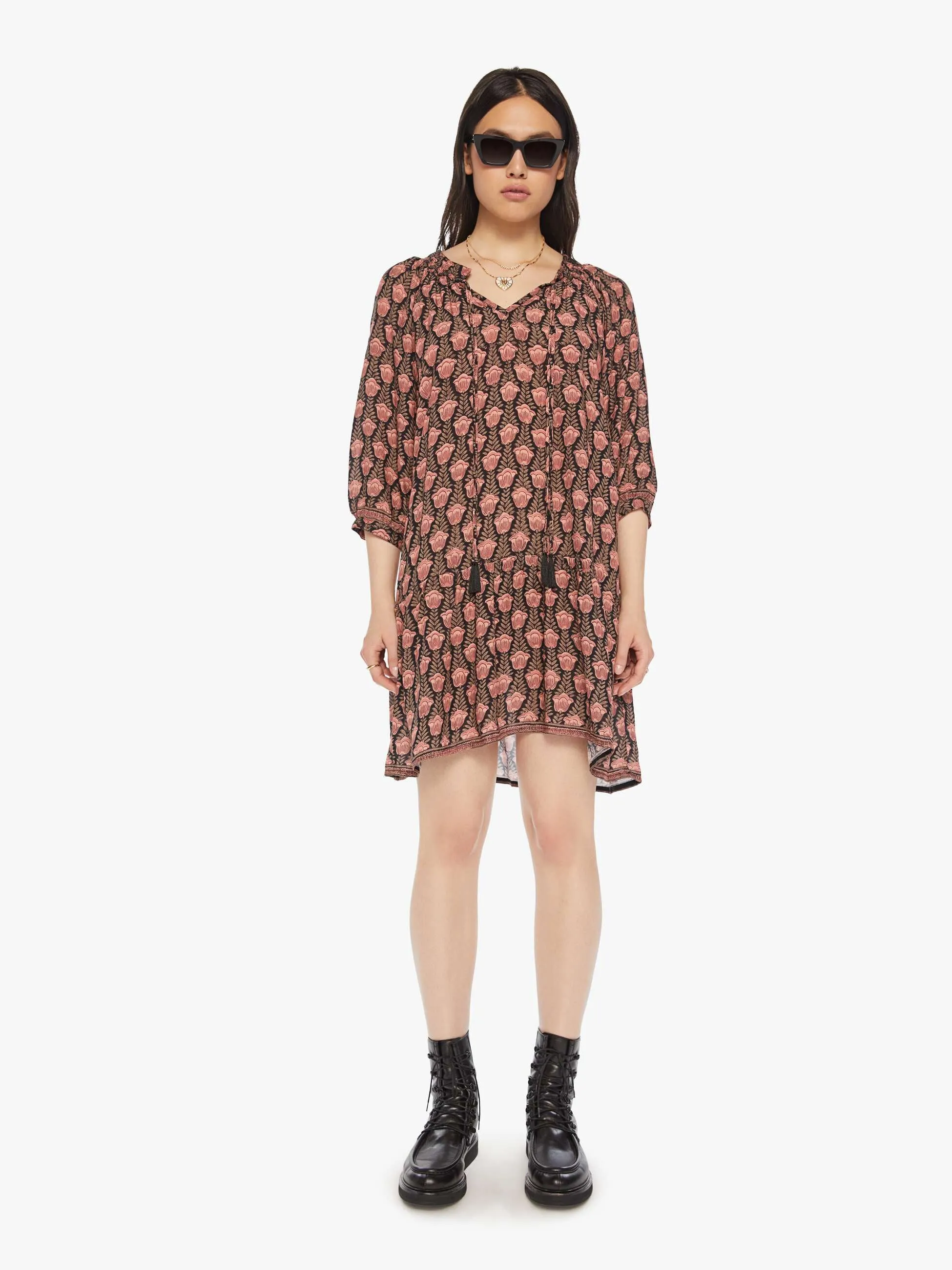 Natalie Martin Stevie Dress - Tulip Kamari Black sold by MOTHER