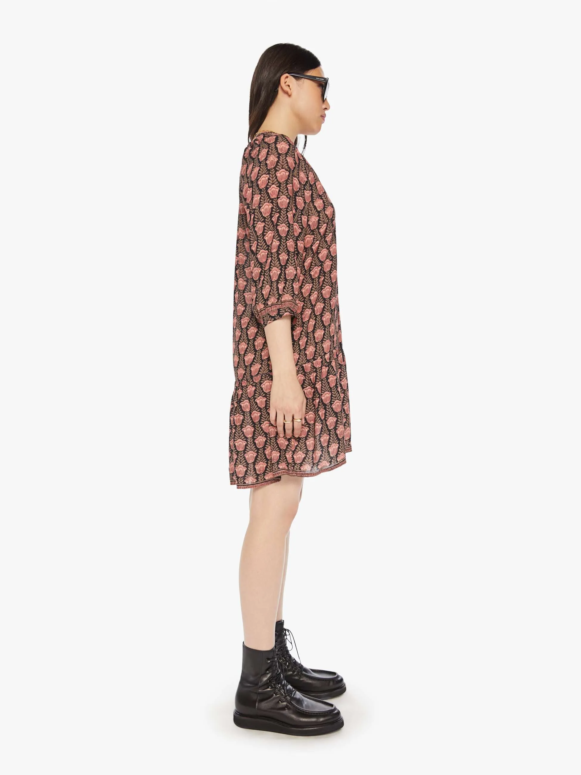 Natalie Martin Stevie Dress - Tulip Kamari Black sold by MOTHER product image thumbnail 3