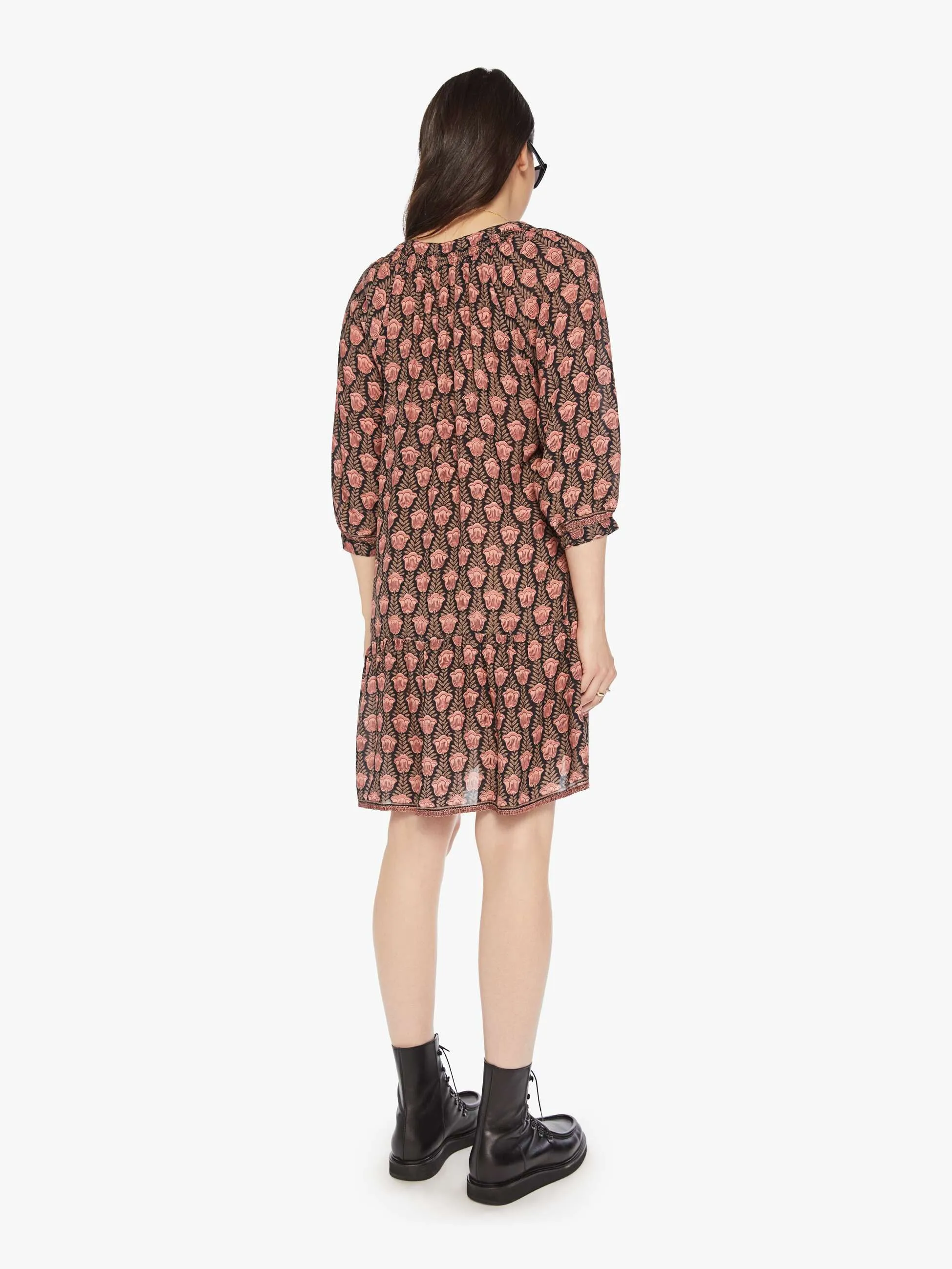 Natalie Martin Stevie Dress - Tulip Kamari Black sold by MOTHER product image thumbnail 4