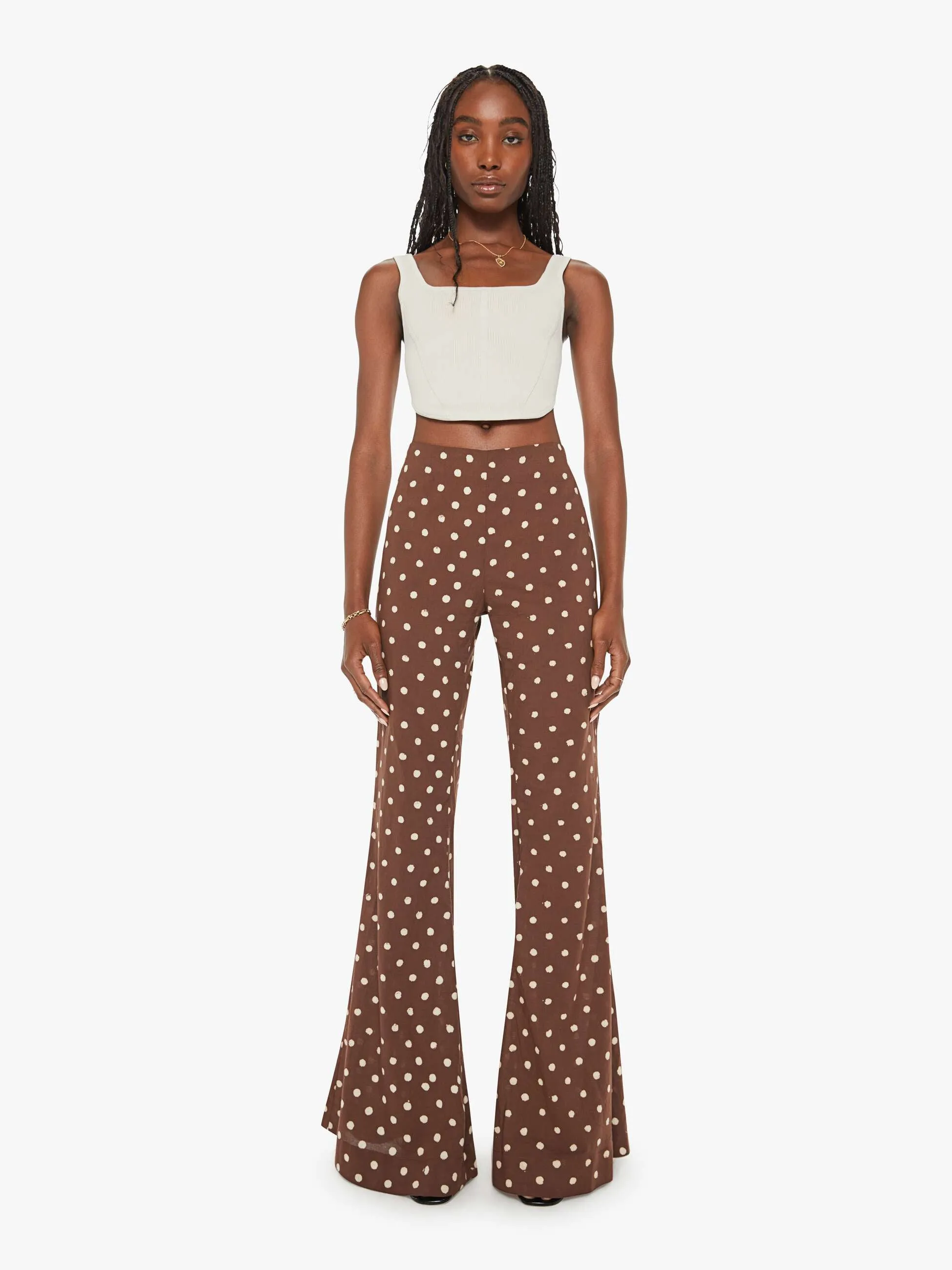 Alix Of Bohemia Farah Flare Pant - Brown Cocoa sold by MOTHER product image thumbnail 3