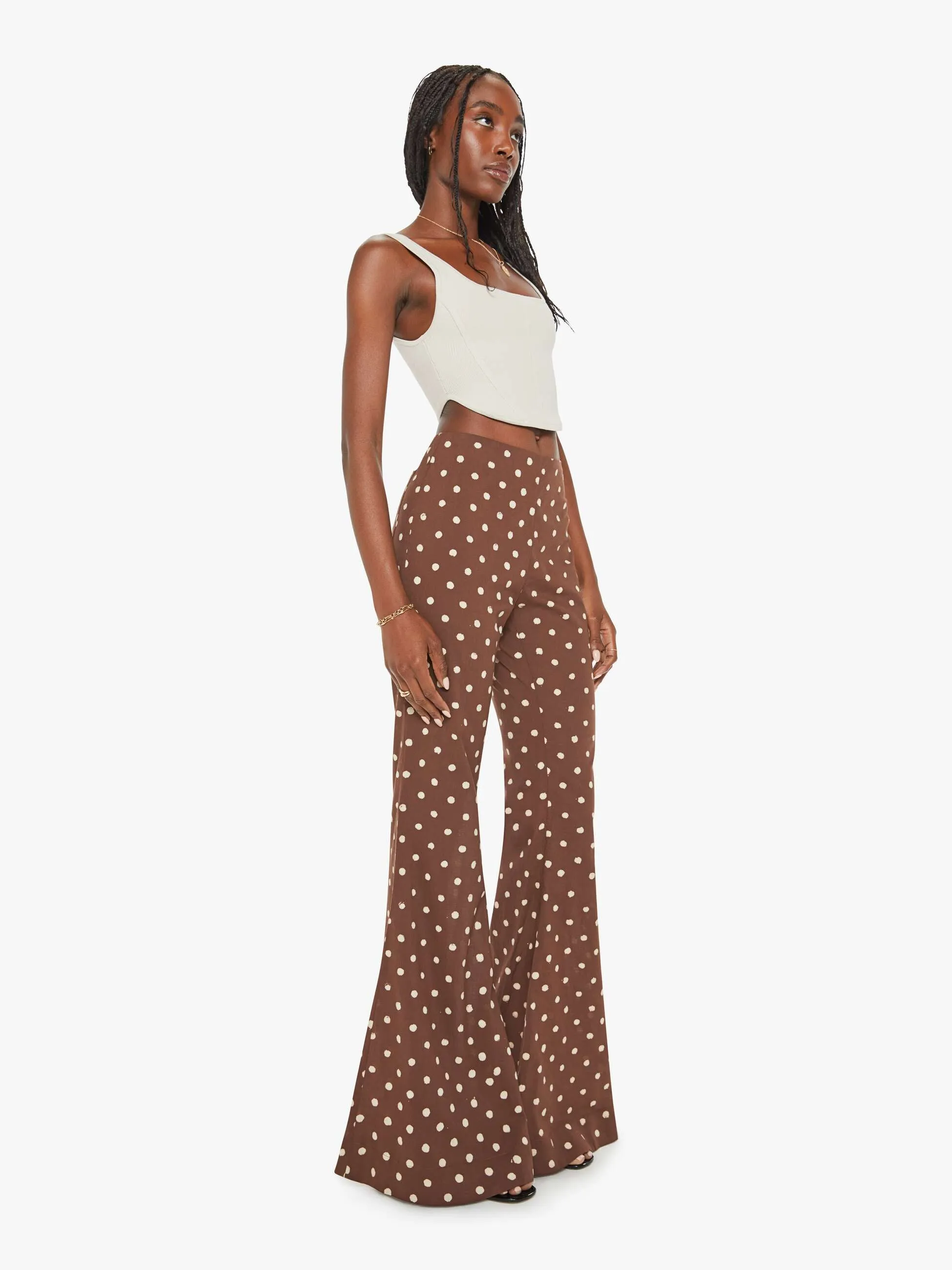 Alix Of Bohemia Farah Flare Pant - Brown Cocoa sold by MOTHER product image thumbnail 2