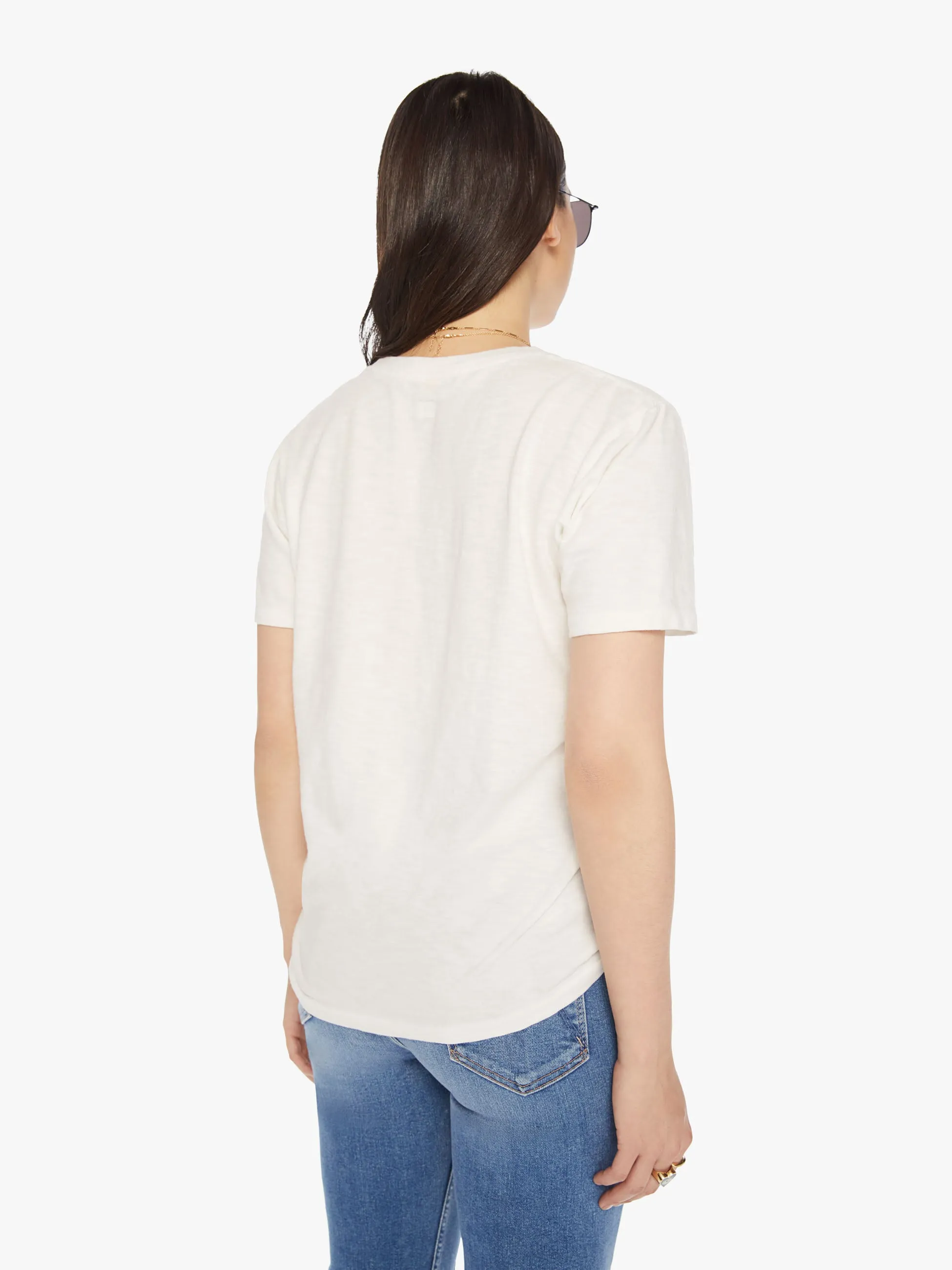 Velva Sheen Rolled Short Sleeve Tee - White sold by MOTHER product image thumbnail 3